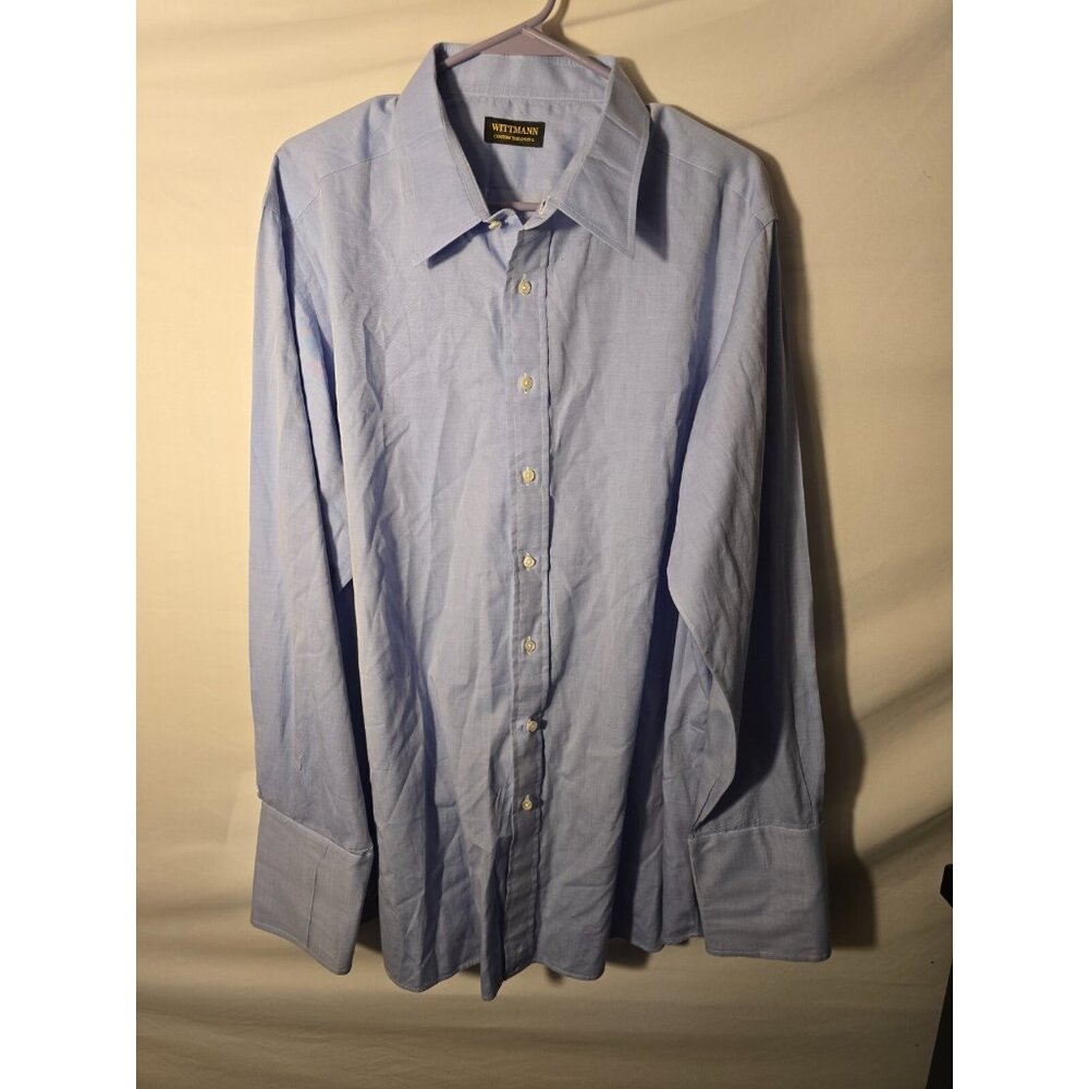Wittmann Custom Tailoring Blue dress Shirt Men’s Size 2X Long Sleeve 2XL Office